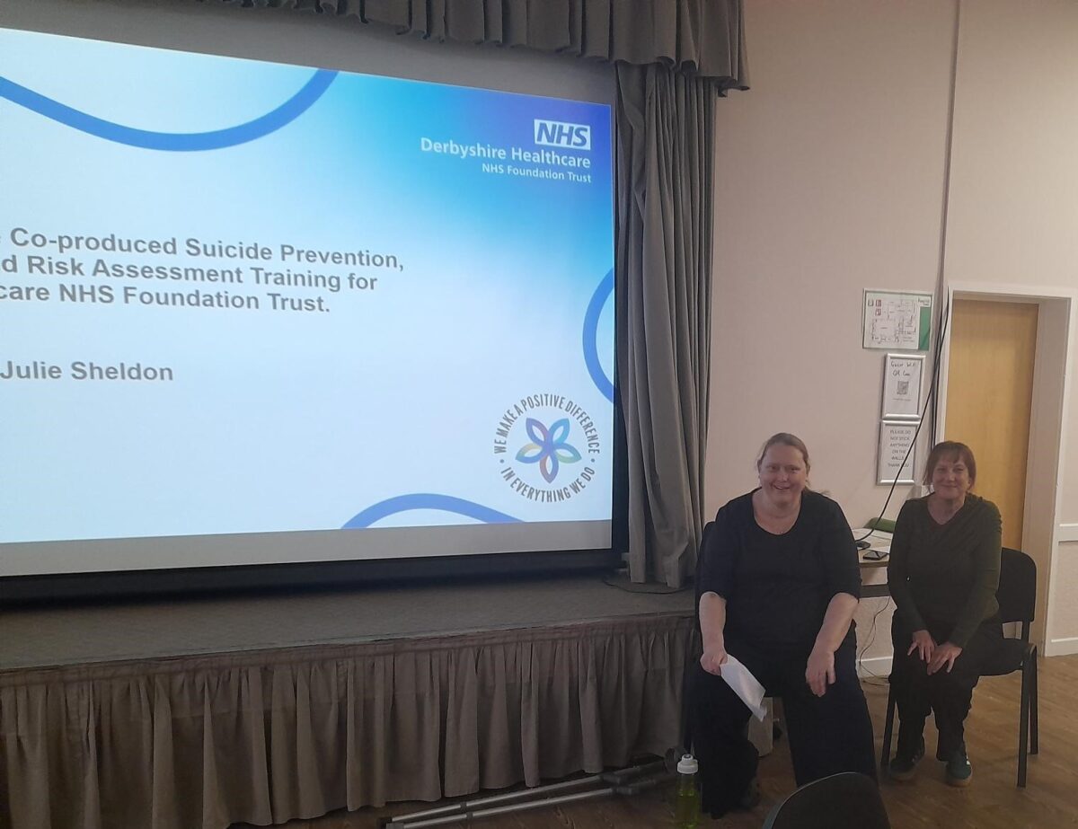 Nina and Julie spoke about Derbyshire Healthcare NHS Foundation Trust's co-produced Suicide Prevention, Safety Planning and Risk Assessment Training